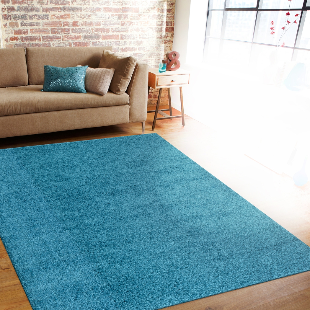 Cinthia Turquoise 7'10 x 10' Rug - Thumbnail - Image 3
