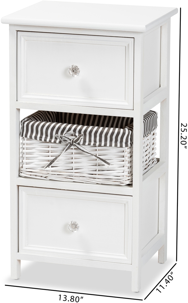 Cirencester White 2 Drawer Storage Unit - Thumbnail - Image 10