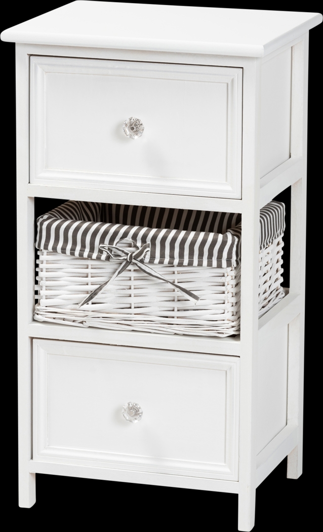 Cirencester White 2 Drawer Storage Unit - Thumbnail - Image 1