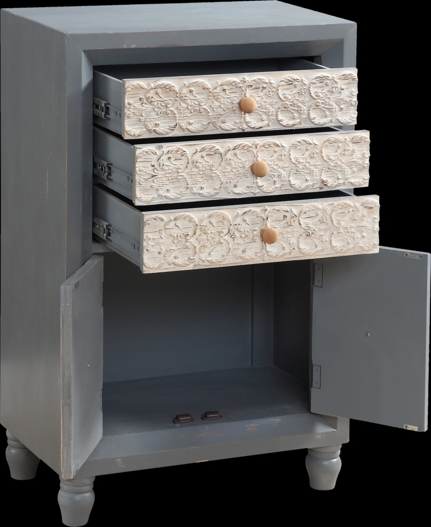 Citron Gray Three Drawer Accent Cabinet - Thumbnail - Image 3