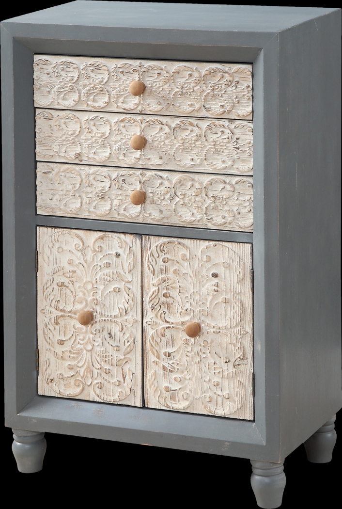 Citron Gray Three Drawer Accent Cabinet - Thumbnail - Image 1