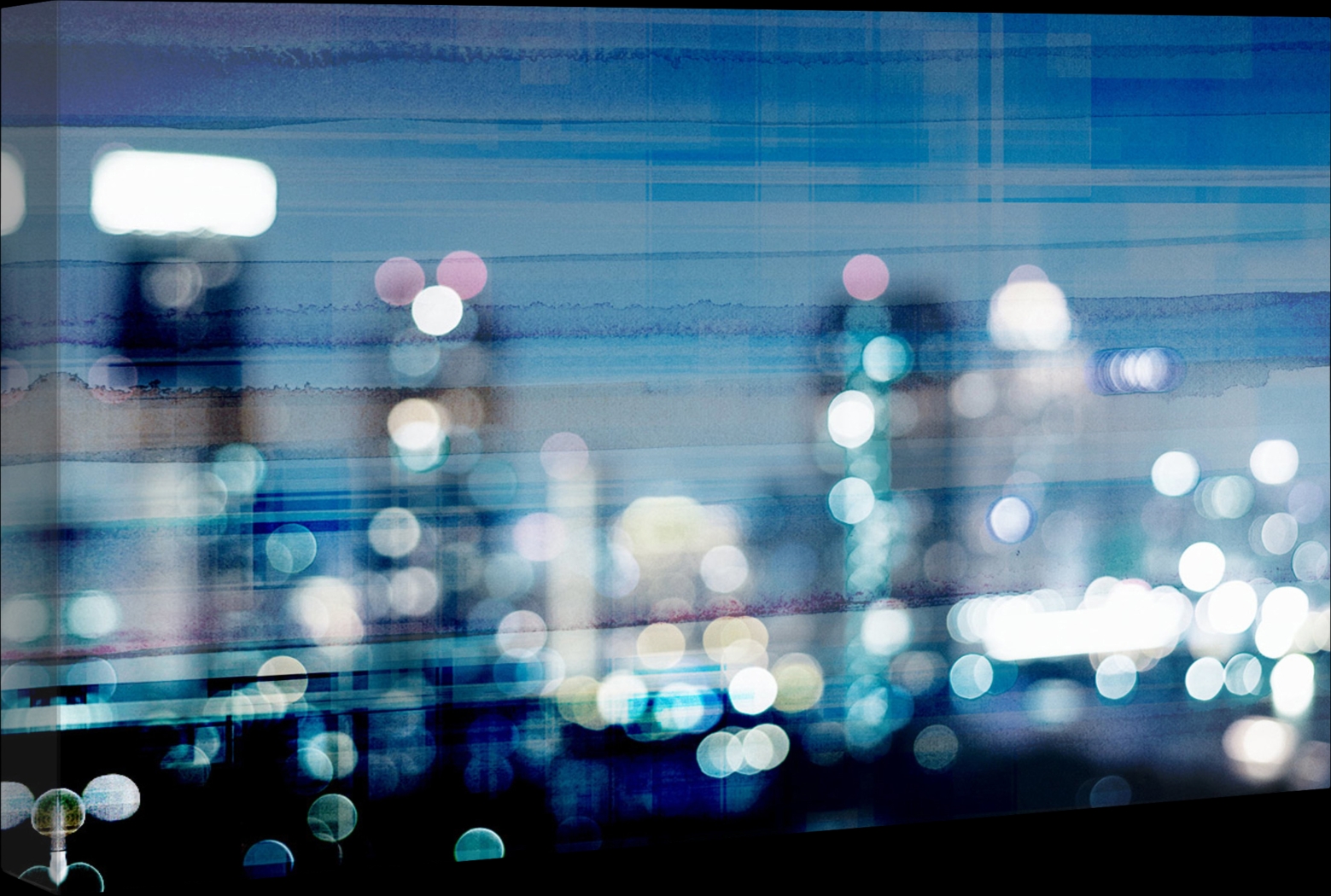 City Glare Blue Artwork - Thumbnail - Image 2