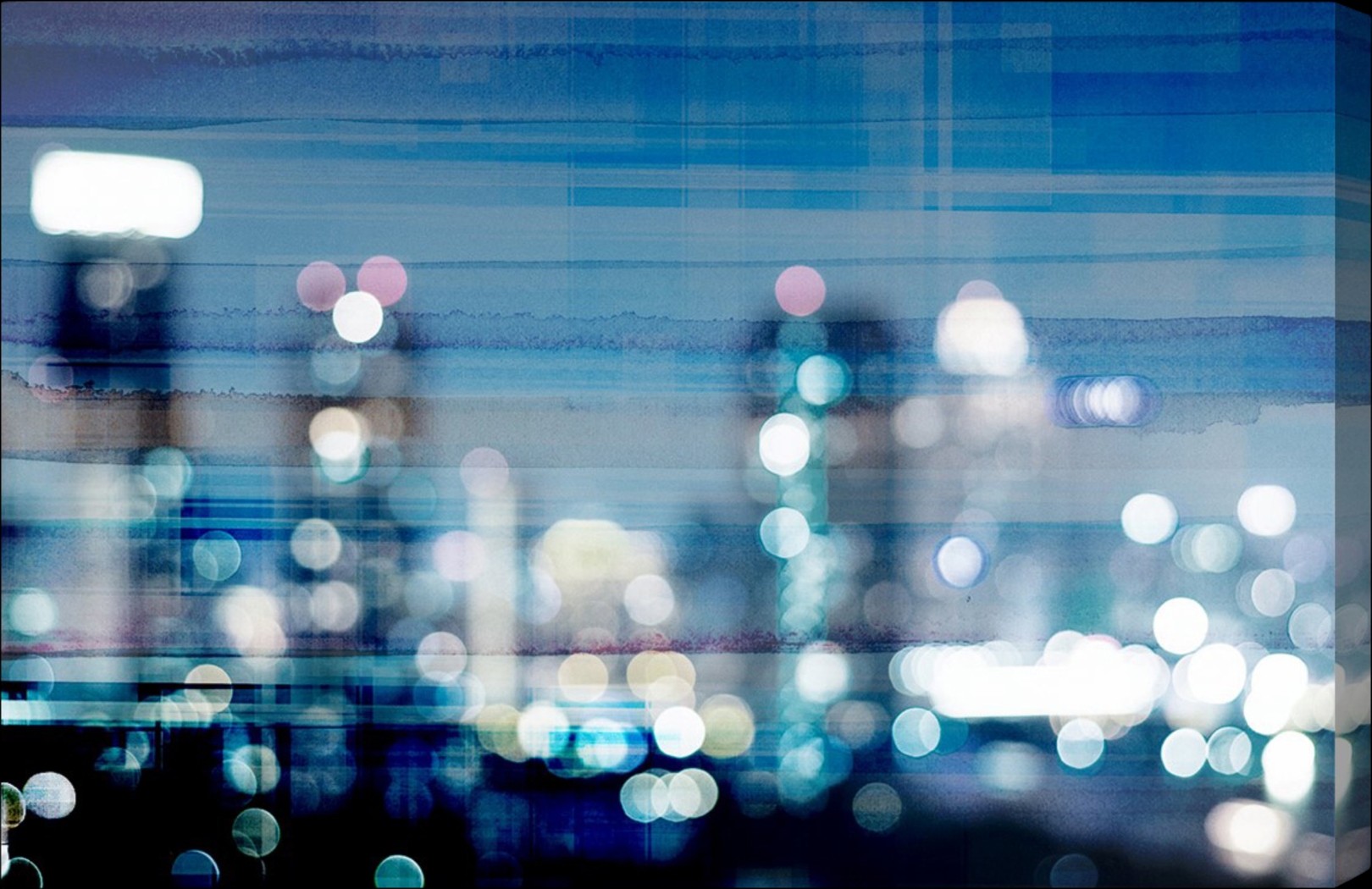 City Glare Blue Artwork - Thumbnail - Image 1