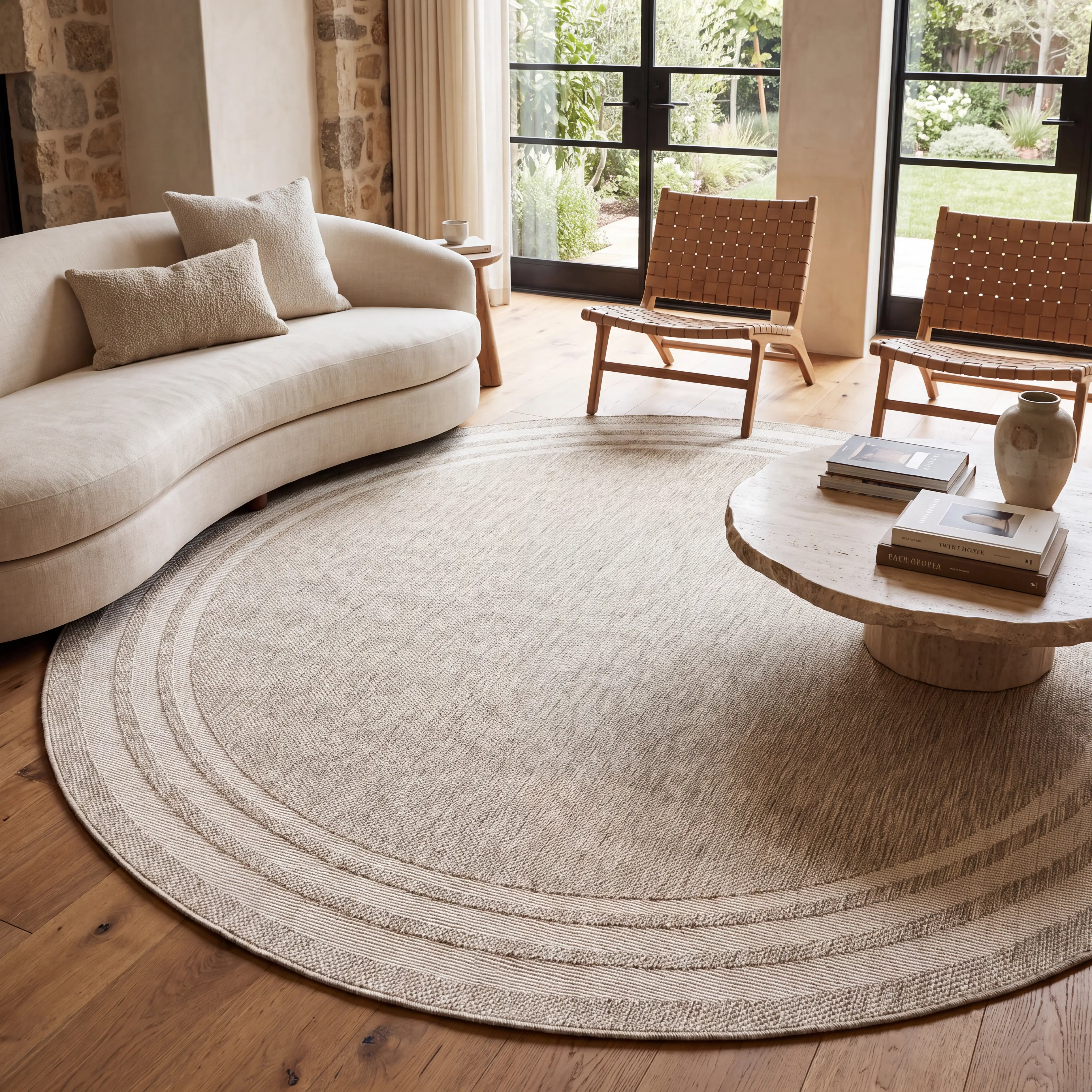 Civada Oatmeal 7'10 Round Rug - Thumbnail - Image 3