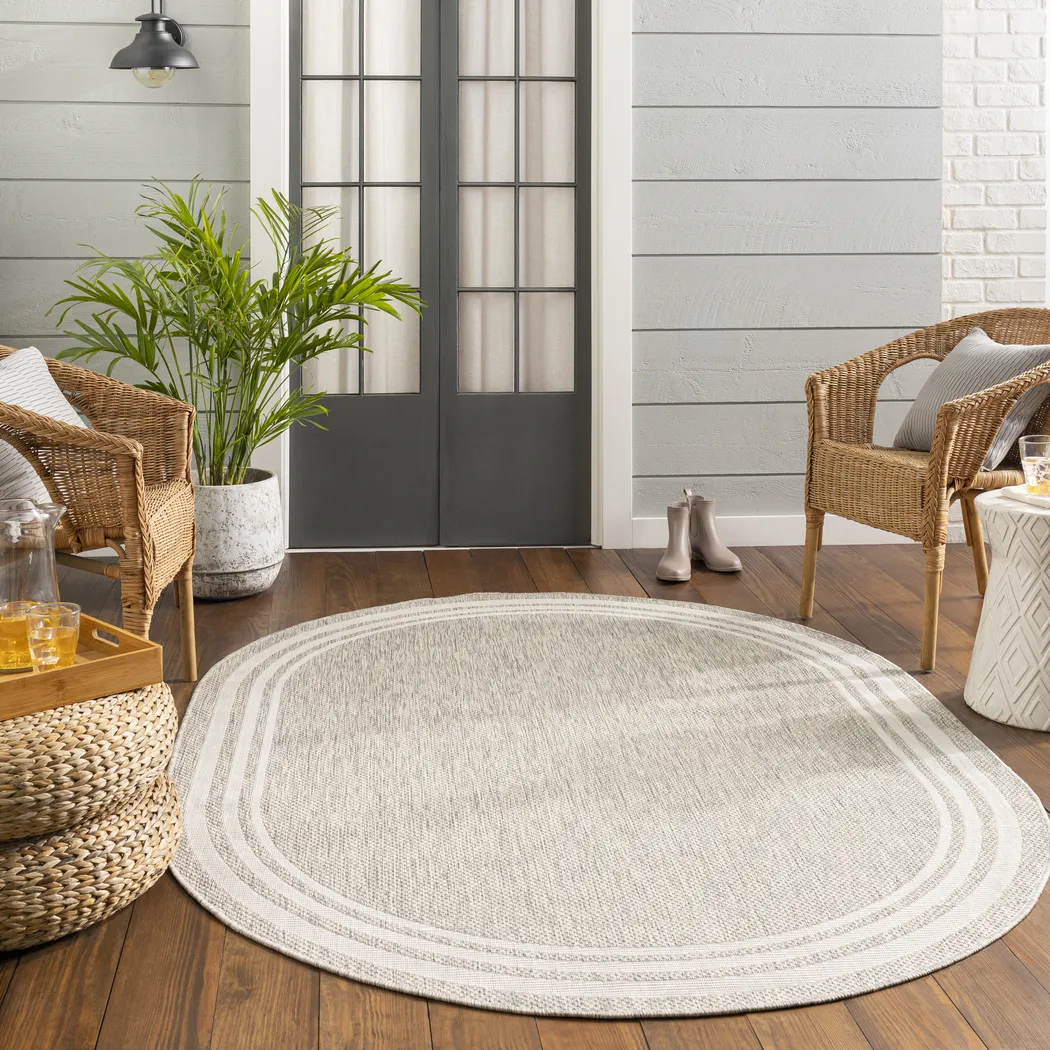 Civada Oatmeal 7'10 x 10' Oval Rug - Thumbnail - Image 2