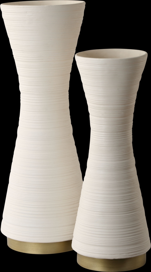 Claaccu White Vase, Set of 2 - Thumbnail - Image 1