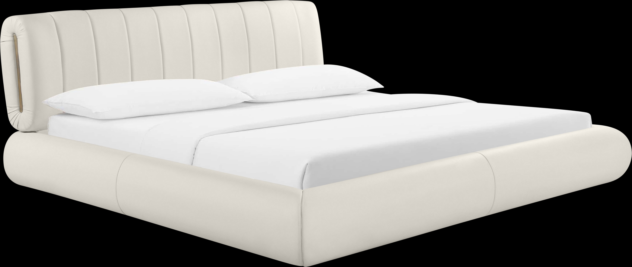 Clachan Cream Queen Bed - Thumbnail - Image 1