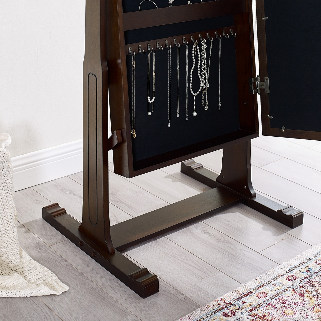 Clagett Brown Mirror Jewelry Armoire - Thumbnail - Image 11