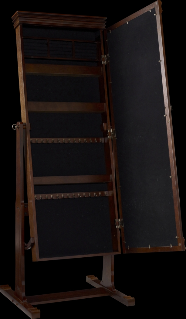 Clagett Brown Mirror Jewelry Armoire - Thumbnail - Image 12