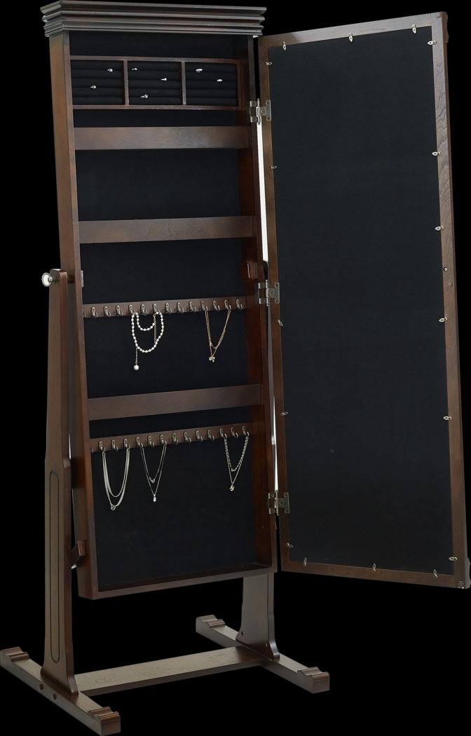 Clagett Brown Mirror Jewelry Armoire - Thumbnail - Image 7