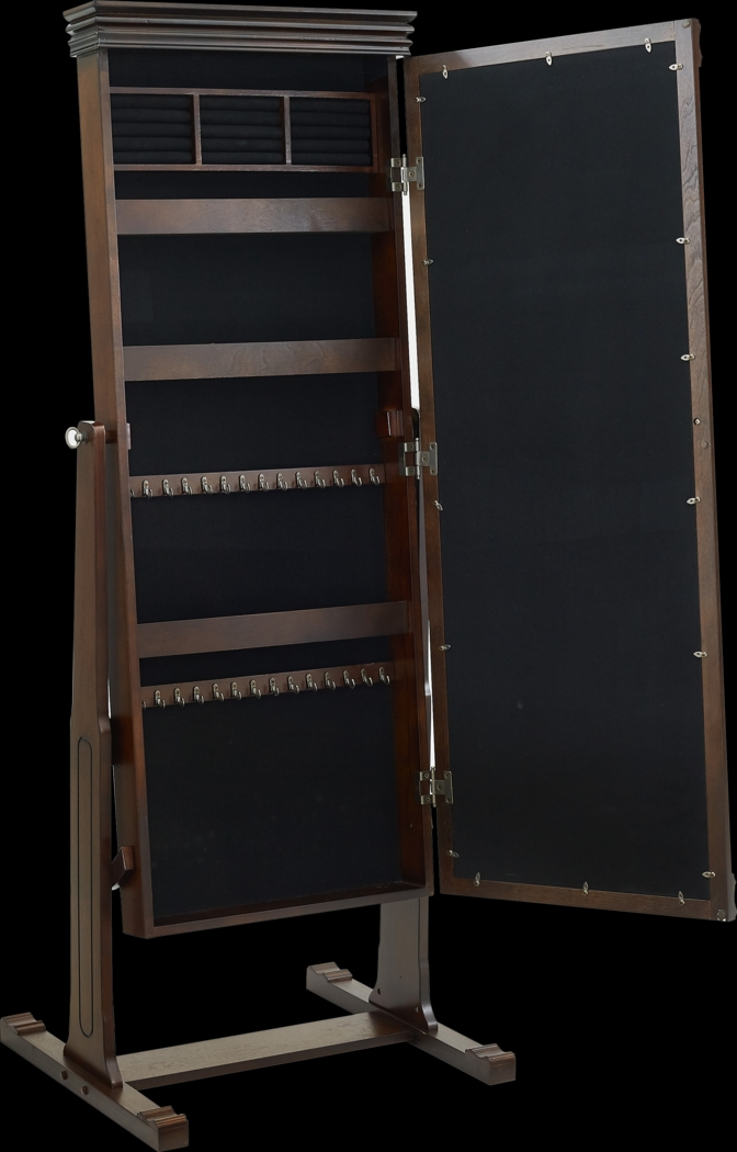 Clagett Brown Mirror Jewelry Armoire - Thumbnail - Image 8