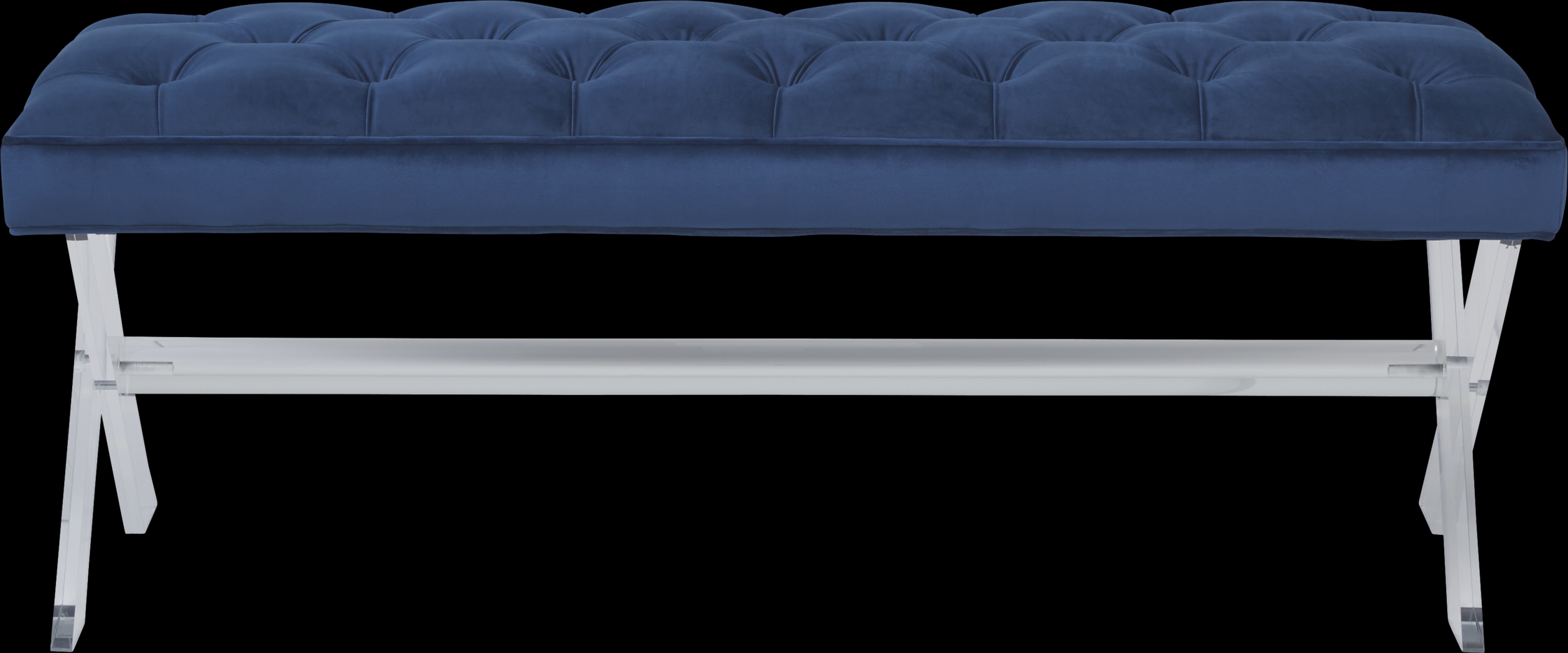 Claira Navy Accent Bench - Thumbnail - Image 2