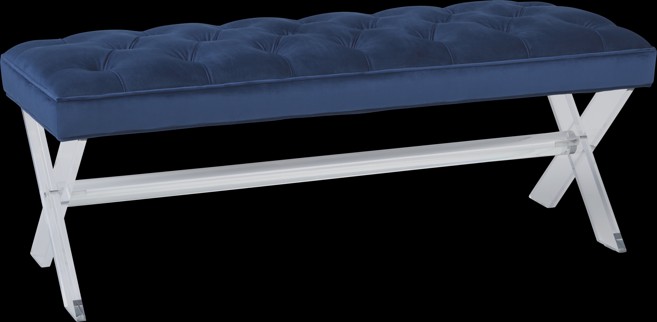 Claira Navy Accent Bench - Thumbnail - Image 1