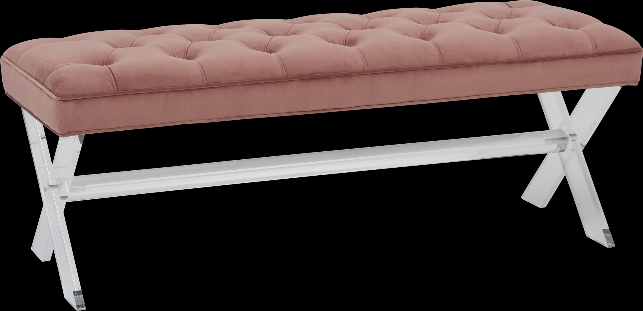 Claira Salmon Accent Bench - Thumbnail - Image 1