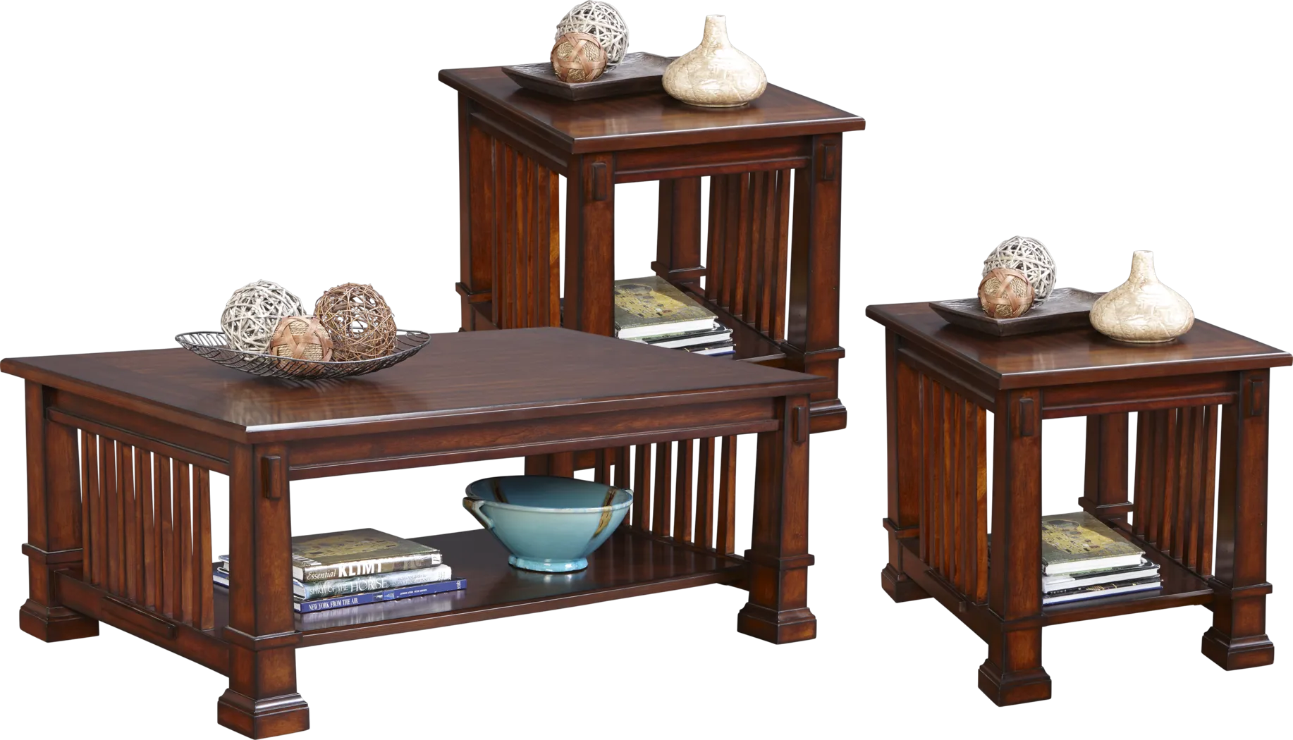 Clairfield Tobacco 3 Pc Table Set - Thumbnail - Image 1