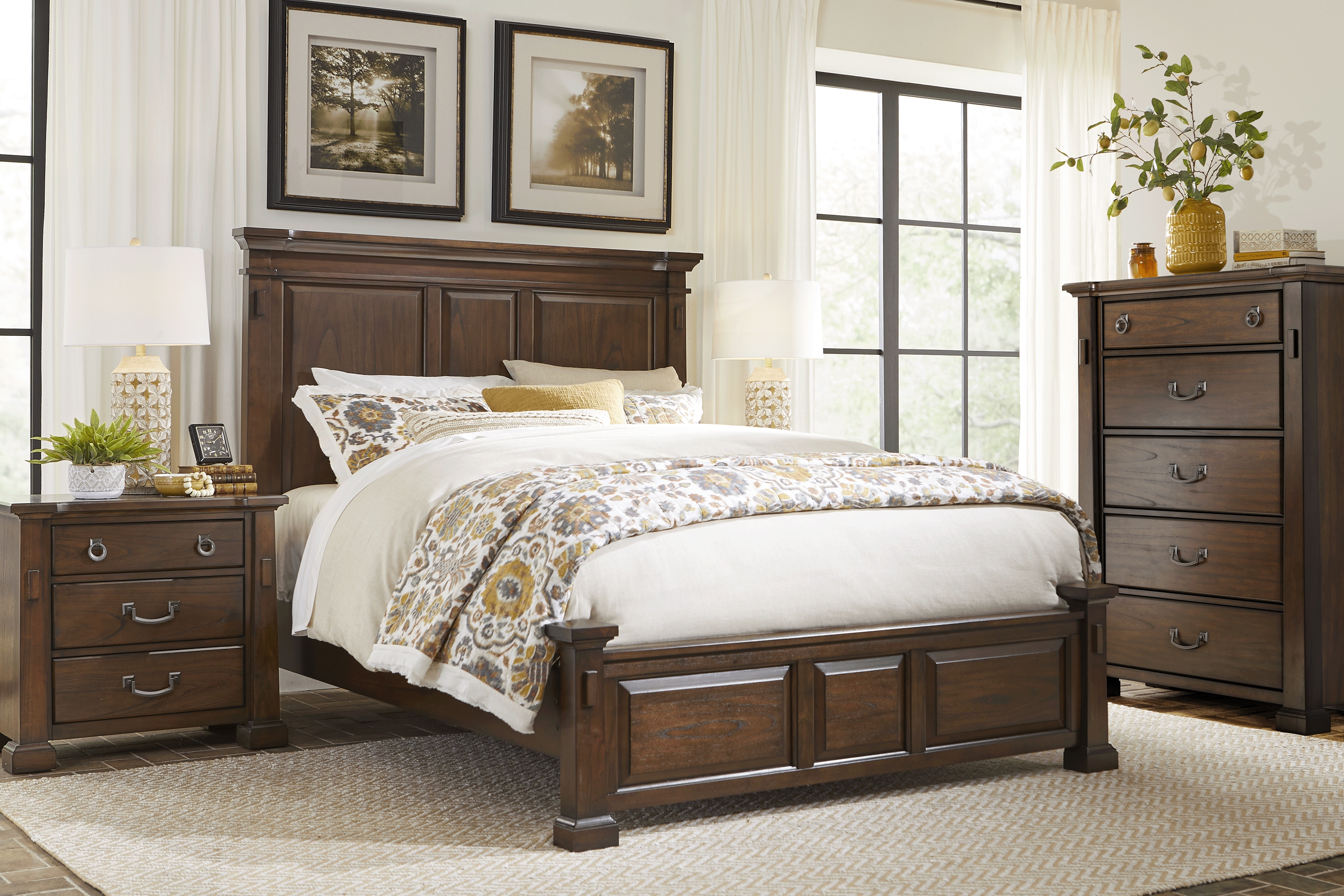 Clairfield Tobacco 5 Pc Queen Bedroom - Thumbnail - Image 1