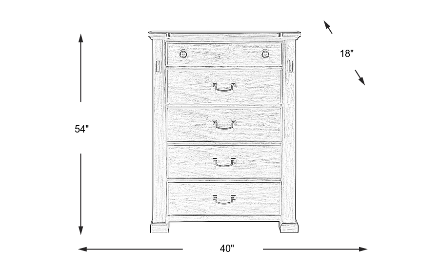 Dimension Image. Please refer to the Dimension Tab on this page for dimension details.