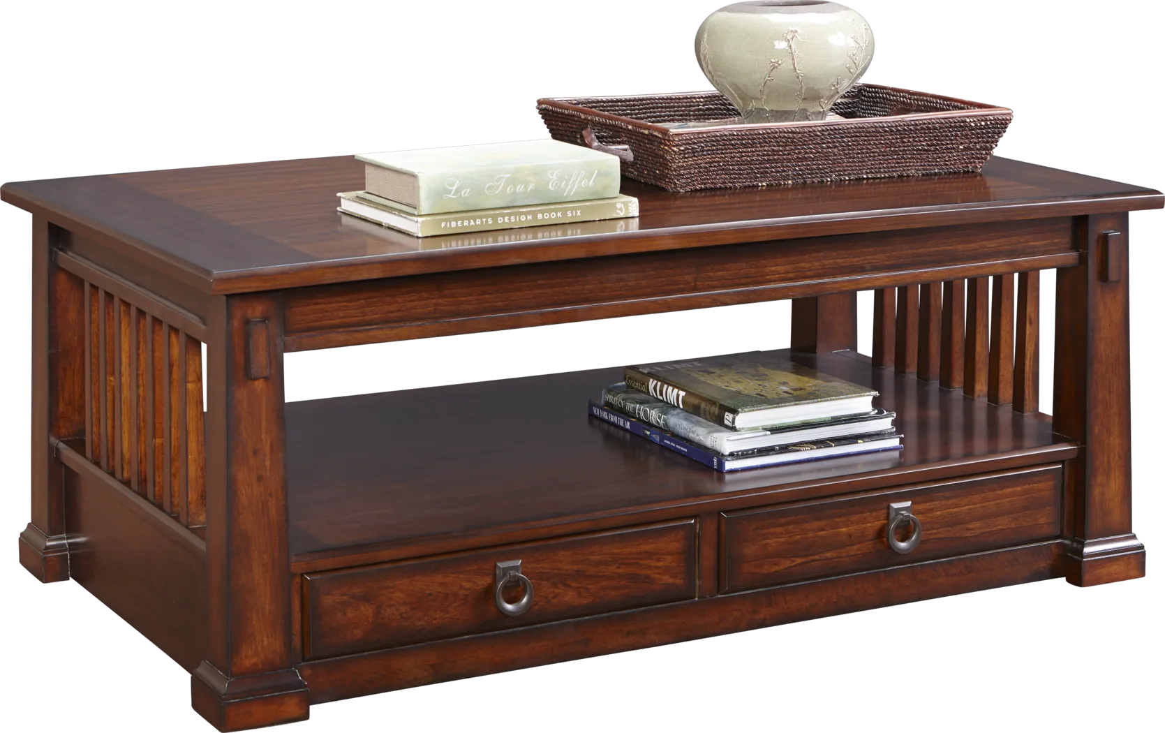 Clairfield Tobacco Lift Top Cocktail Table - Thumbnail - Image 1