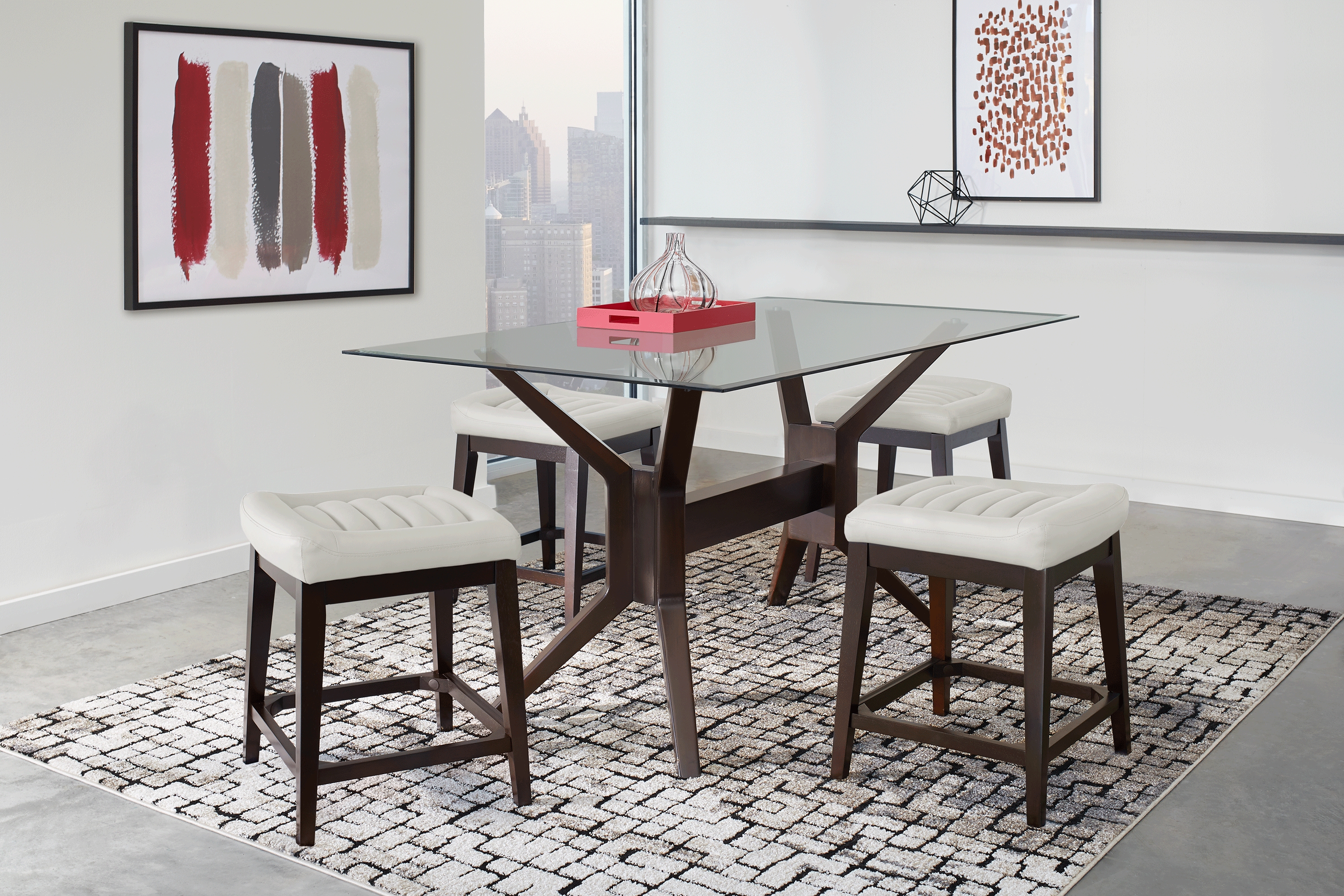 Clairmont Heights White Counter Height Kyoto Stool - Thumbnail - Image 2