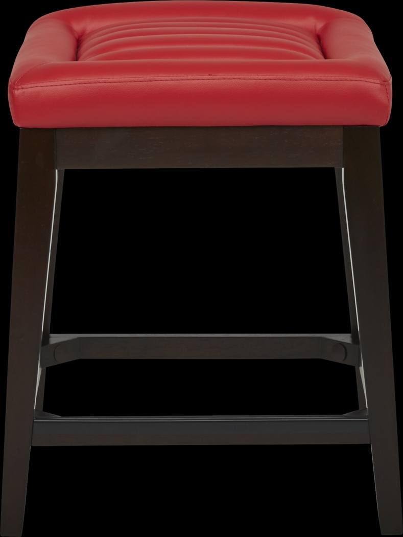 Clairmont Heights Red Counter Height Kyoto Stool - Thumbnail - Image 2