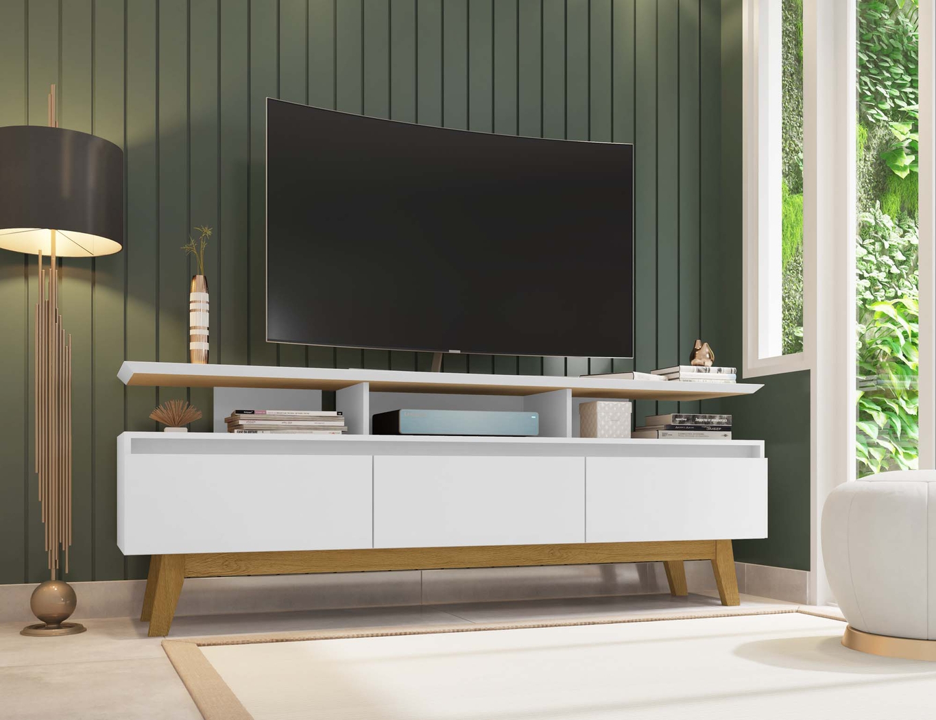 Clairton White 71 in. Console - Thumbnail - Image 2