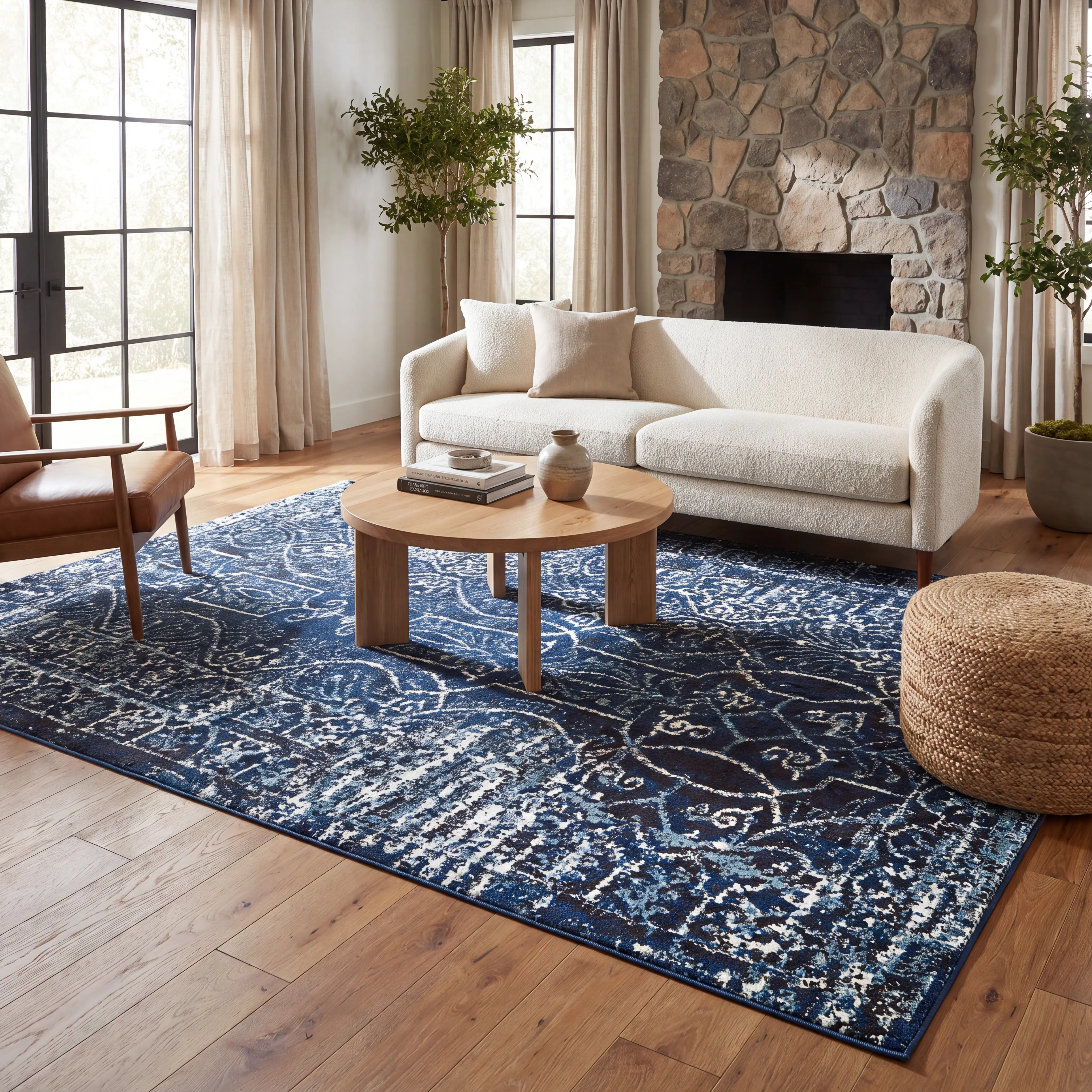 Clarae Blue 3' x 7'7 Runner Rug - Thumbnail - Image 2