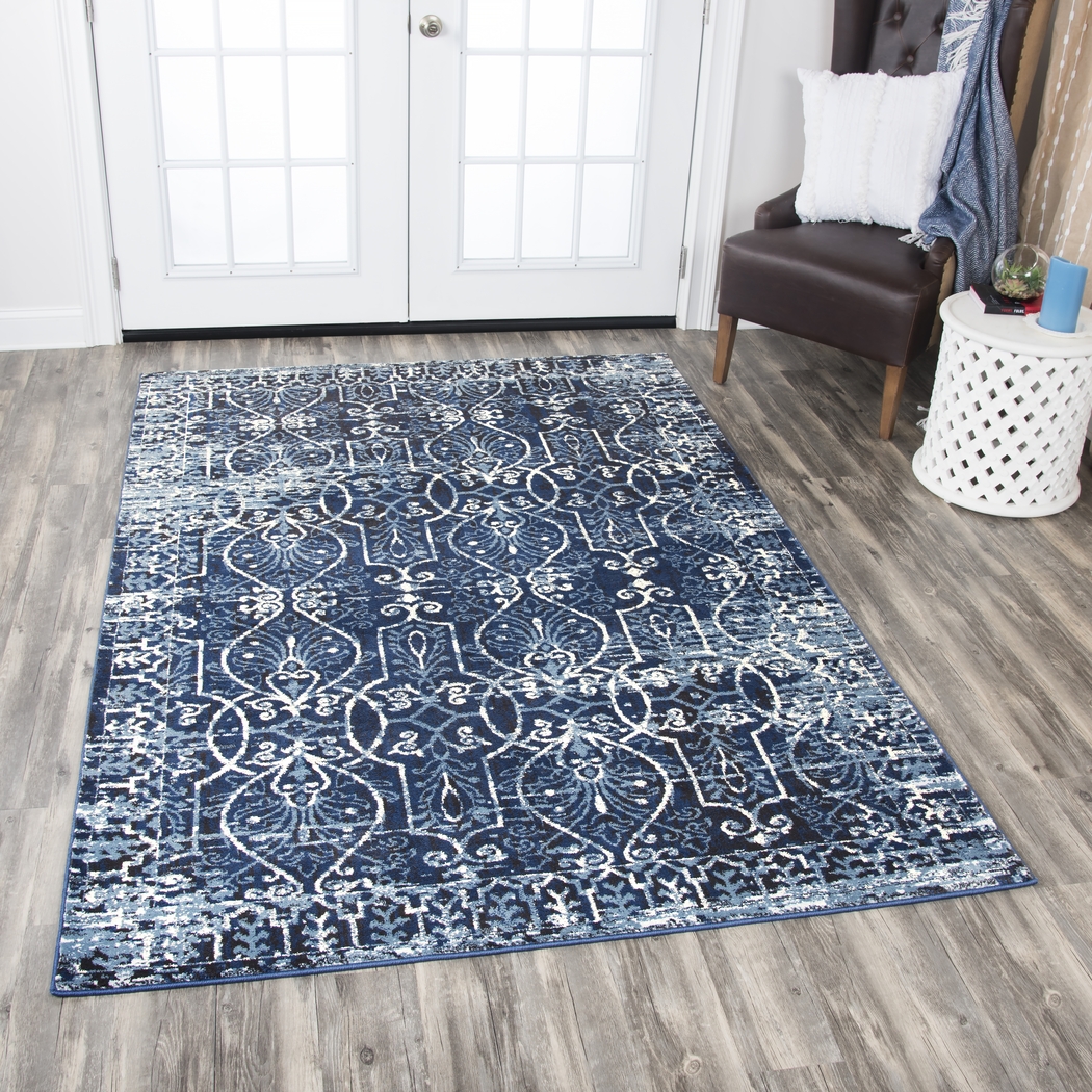 Clarae Blue 3' x 5'3 Rug - Thumbnail - Image 5