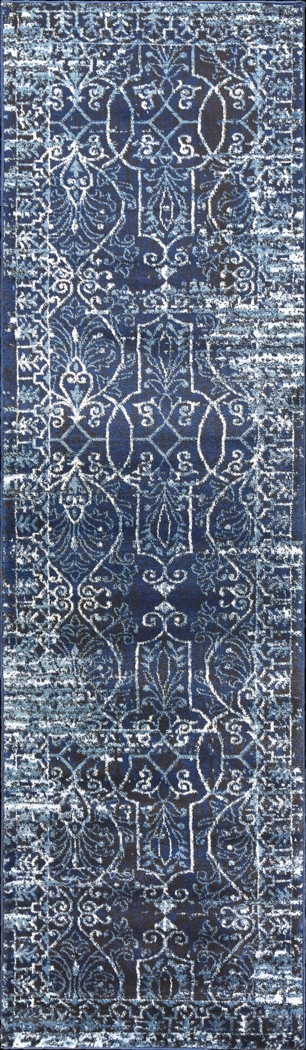 Clarae Blue 3' x 7'7 Runner Rug - Thumbnail - Image 1