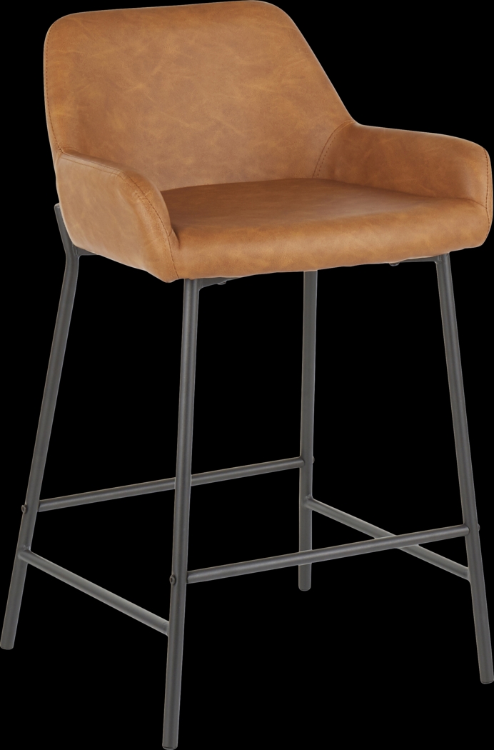 Clarain Camel Counter Height Stool, Set of 2 - Thumbnail - Image 2