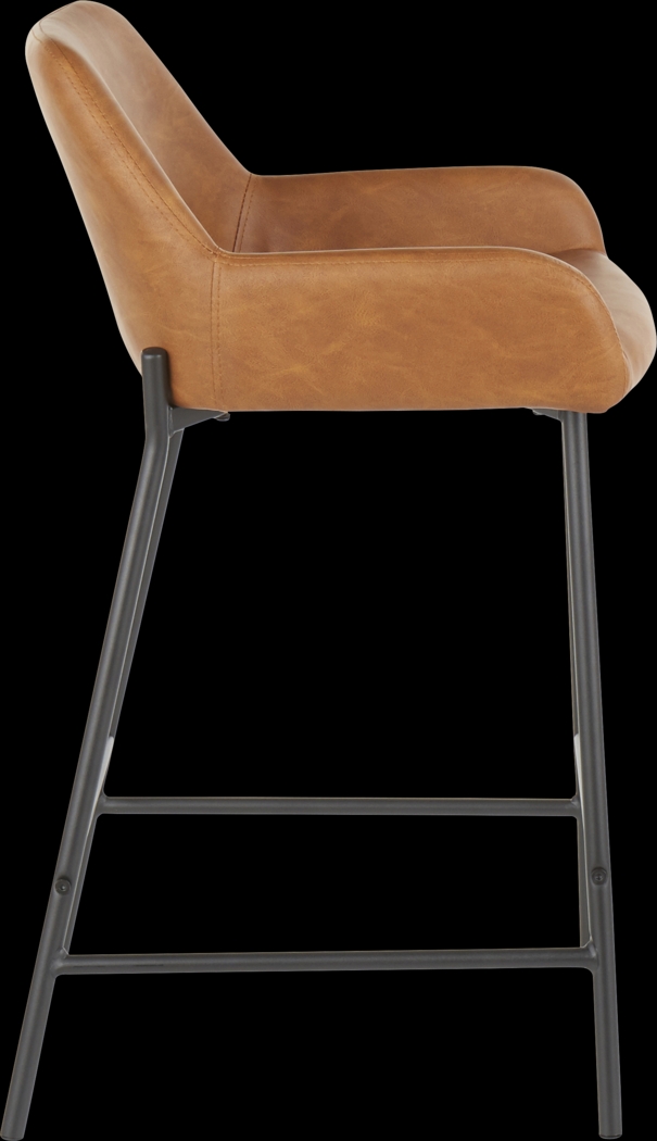 Clarain Camel Counter Height Stool, Set of 2 - Thumbnail - Image 3