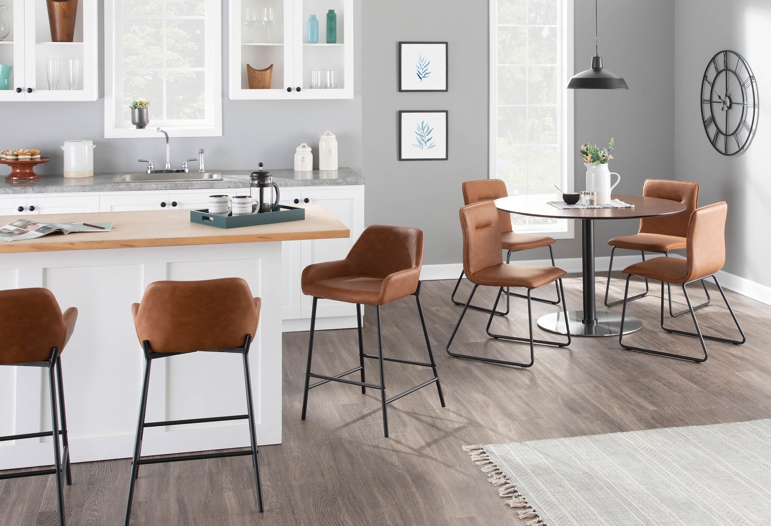 Clarain Camel Counter Height Stool, Set of 2 - Thumbnail - Image 9