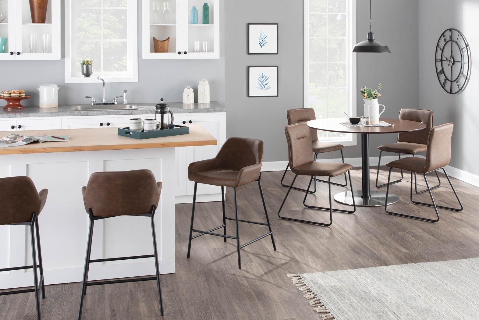 Clarain Espresso Counter Height Stool, Set of 2 - Thumbnail - Image 9