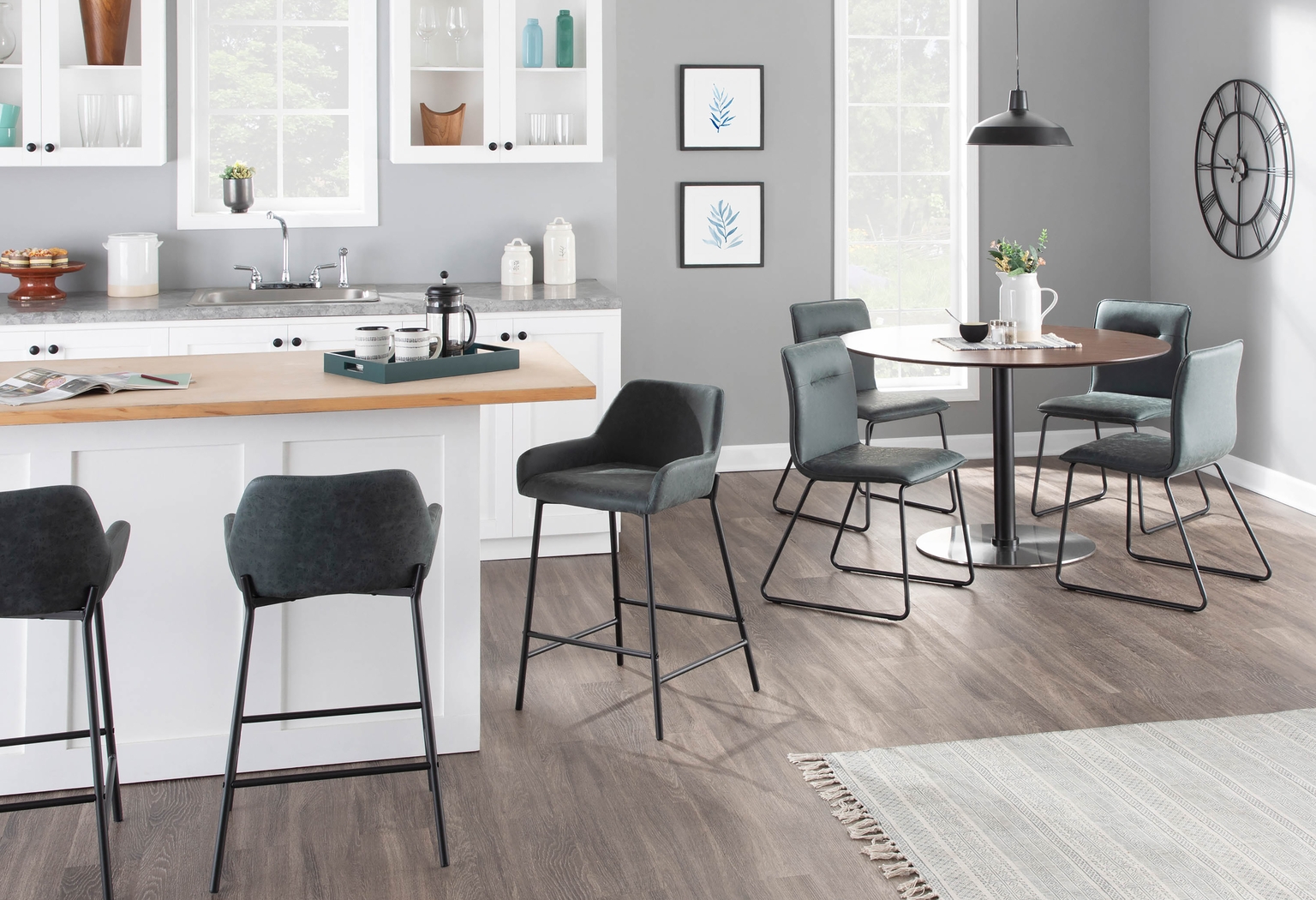 Clarain Green Counter Height Stool, Set of 2 - Thumbnail - Image 9