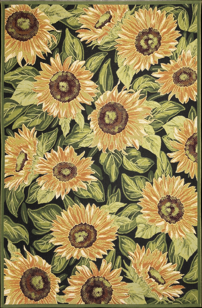 Clarbel Black 4'10 x 7'6 Indoor/Outdoor Rug - Thumbnail - Image 1