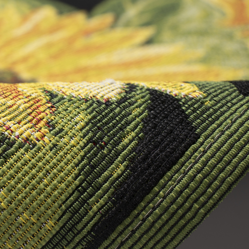 Clarbel Black 7'10 x 9'10 Indoor/Outdoor Rug - Thumbnail - Image 3