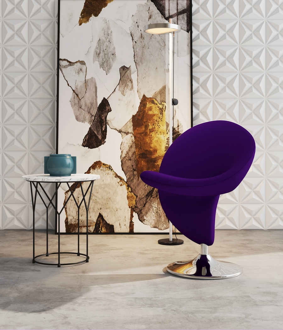 Claredda Purple Accent Chair - Thumbnail - Image 2