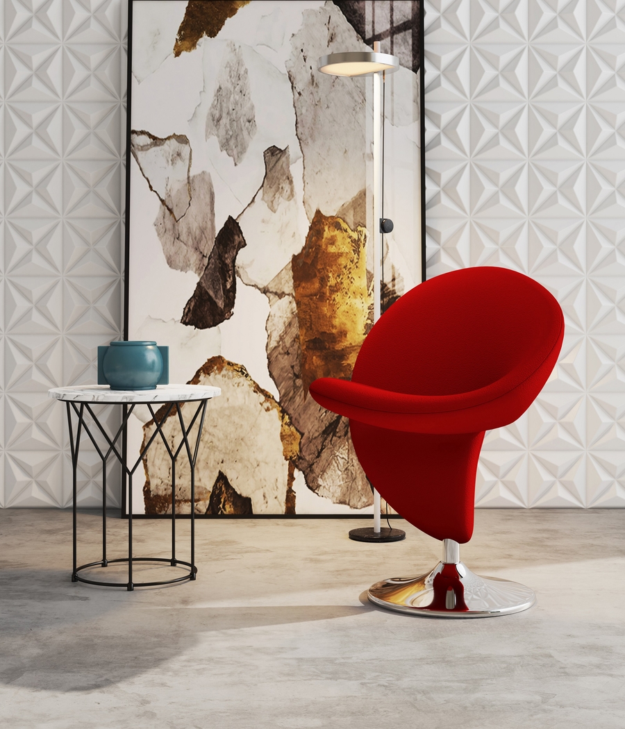 Claredda Red Accent Chair - Thumbnail - Image 2