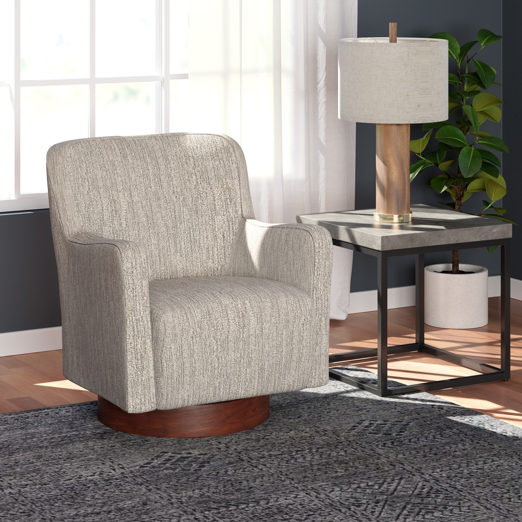 Claredon Brown Swivel Armchair - Thumbnail - Image 2