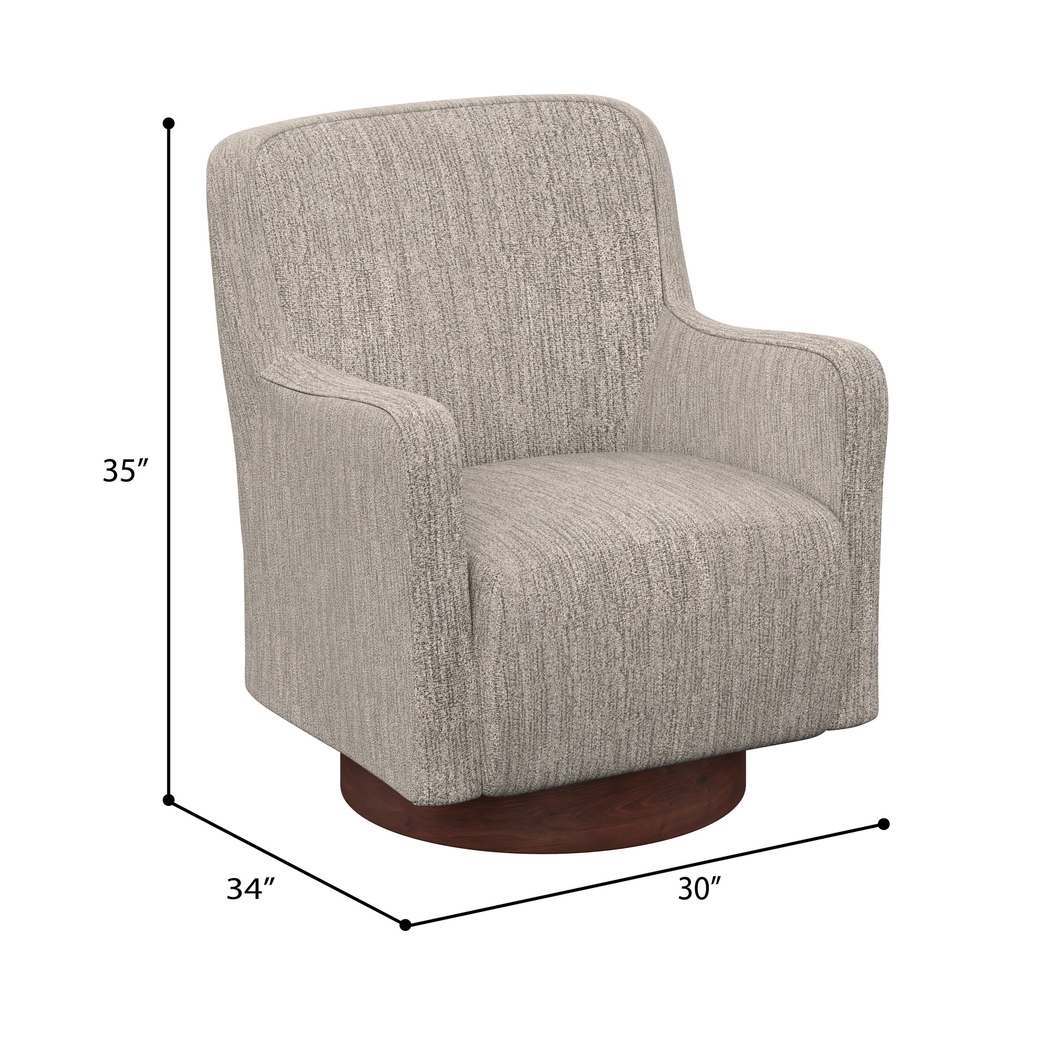 Claredon Brown Swivel Armchair - Thumbnail - Image 6