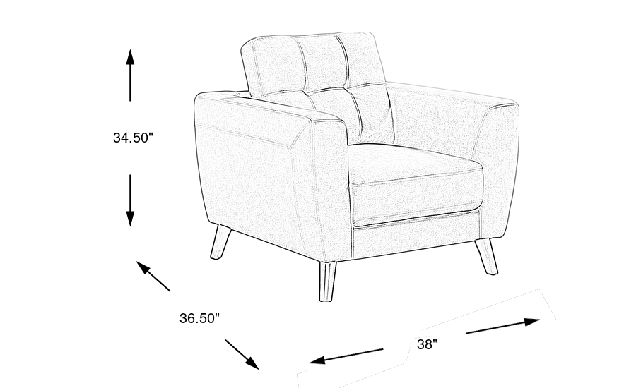 Dimension Image. Please refer to the Dimension Tab on this page for dimension details.
