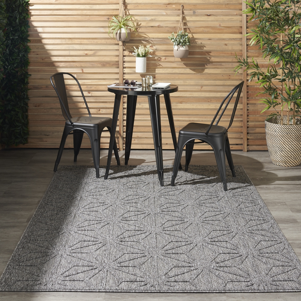 Clarene Dark Gray 5' x 7' Indoor/Outdoor Rug - Thumbnail - Image 12