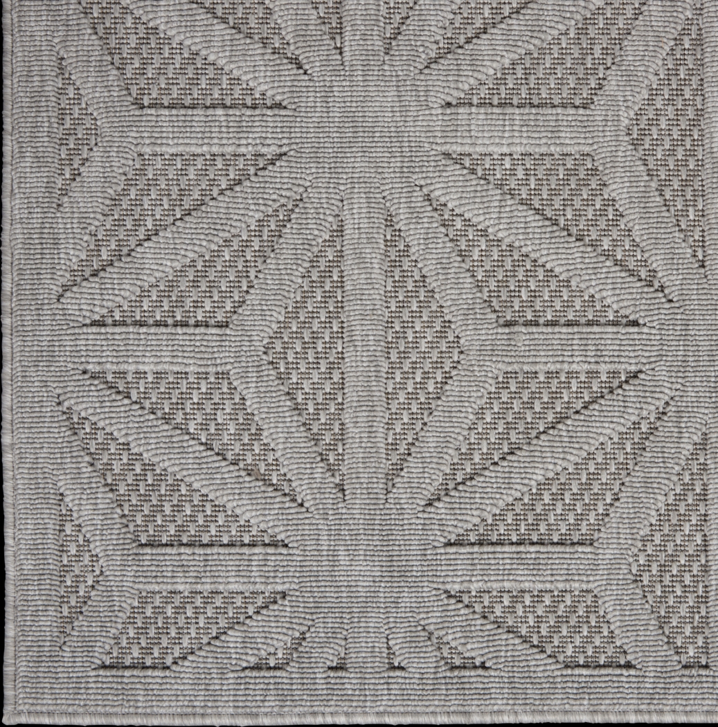Clarene Light Gray 2'2 x 10' Indoor/Outdoor Rug - Thumbnail - Image 5