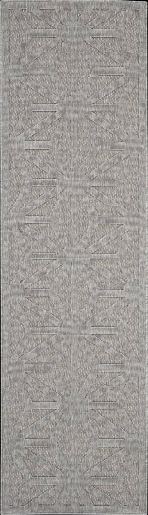 Clarene Light Gray 2'2 x 7'6 Runner Indoor/Outdoor Rug - Thumbnail - Image 1