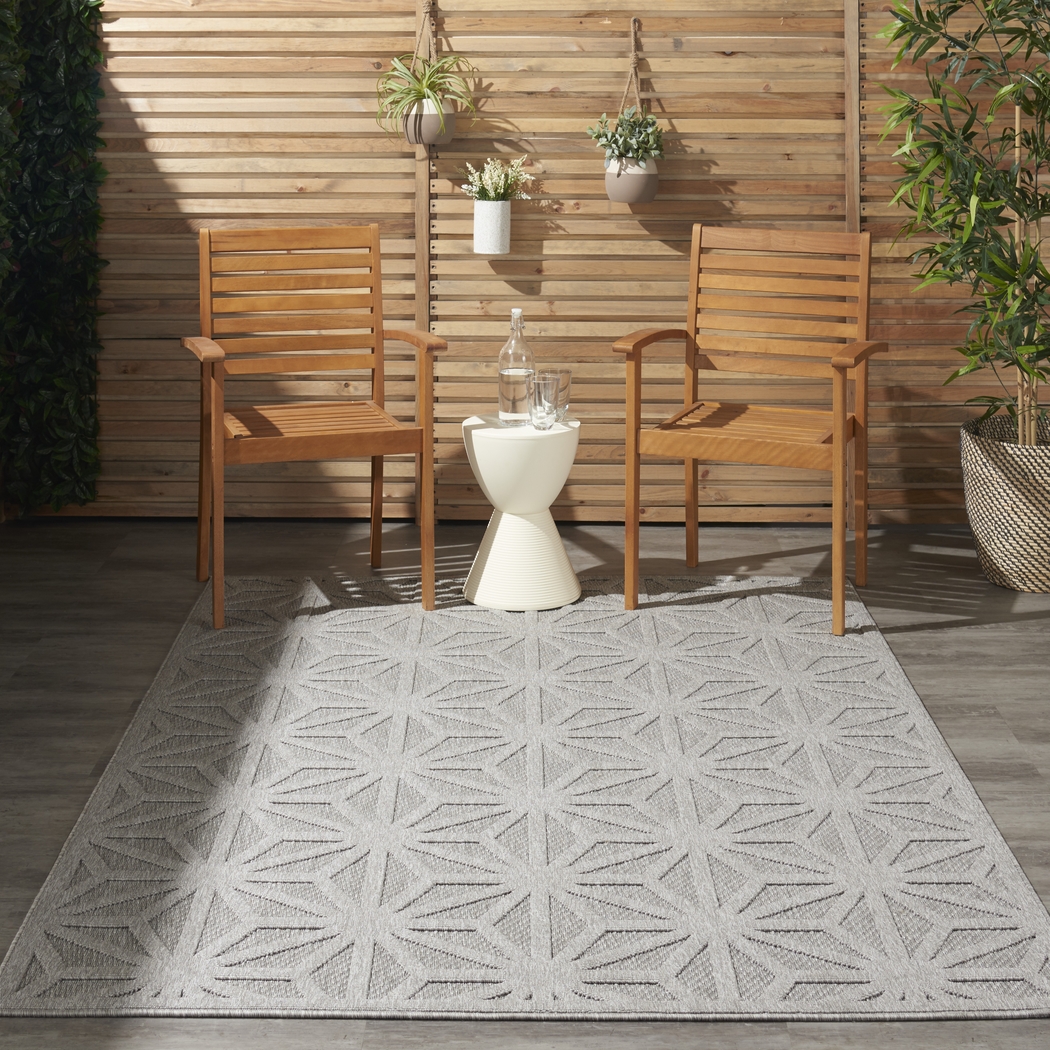 Clarene Light Gray 8' x 10' Indoor/Outdoor Rug - Thumbnail - Image 9
