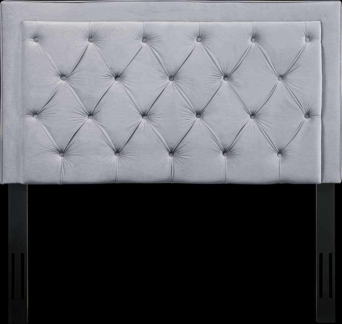 Clarette Gray Twin Upholstered Headboard - Thumbnail - Image 1