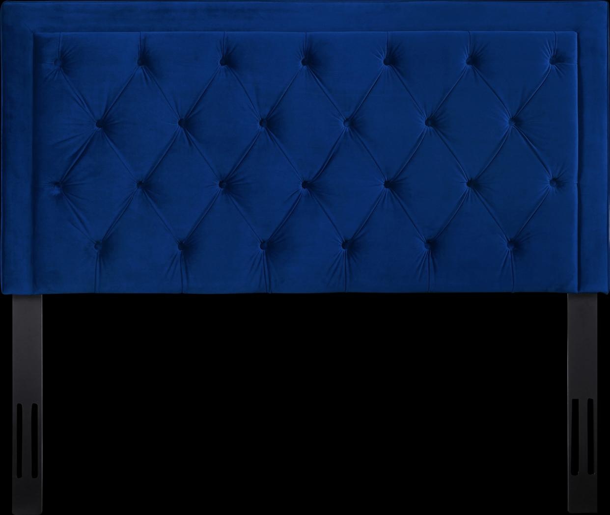 Clarette Navy King Upholstered Headboard - Thumbnail - Image 1