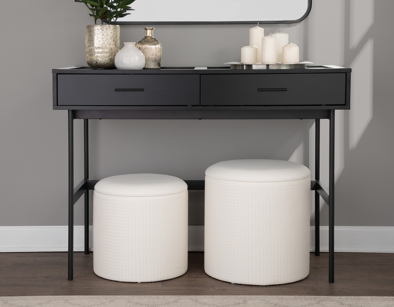 Clarinth Cream Ottoman, Set of 2 - Thumbnail - Image 2