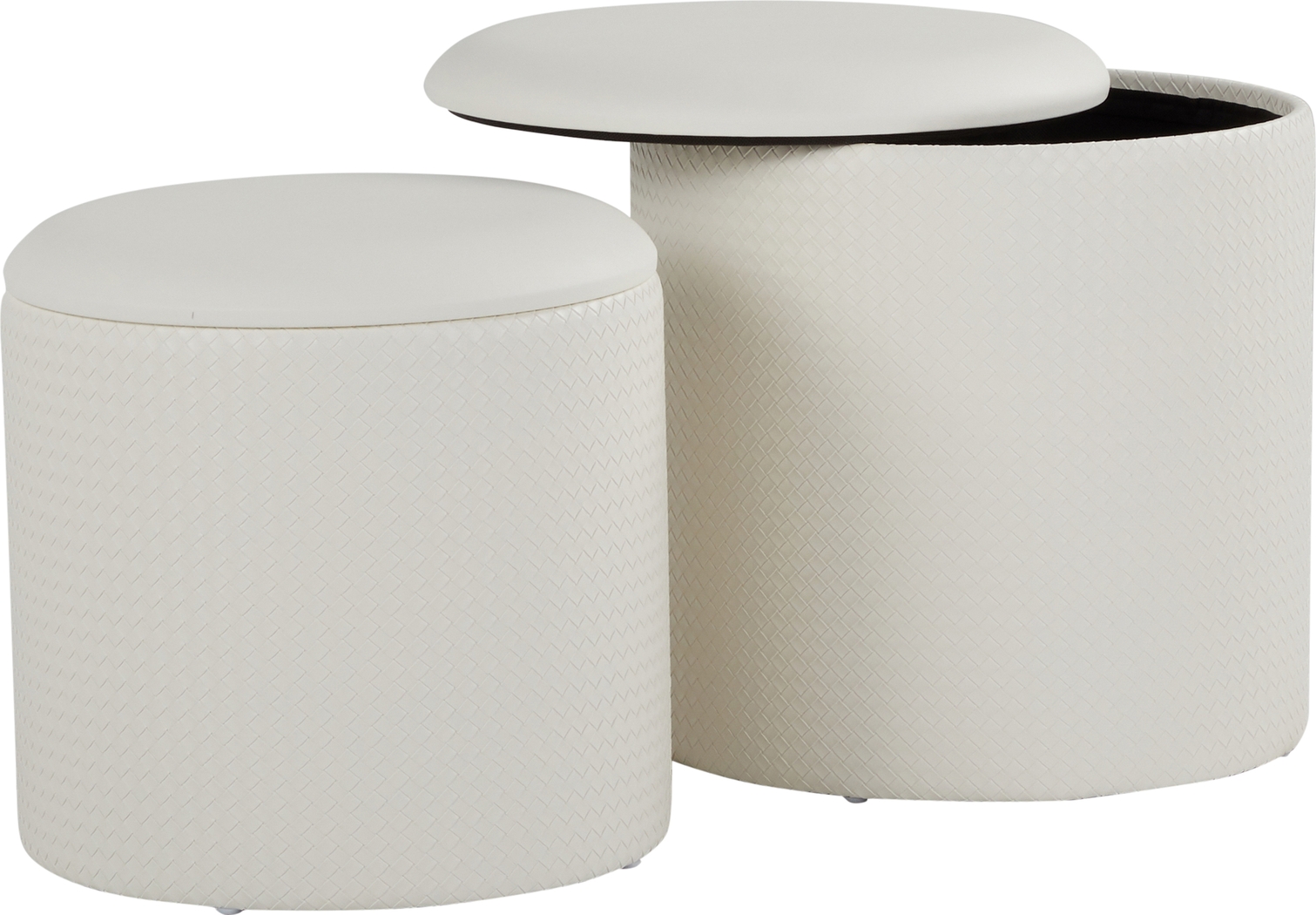 Clarinth Cream Ottoman, Set of 2 - Thumbnail - Image 5