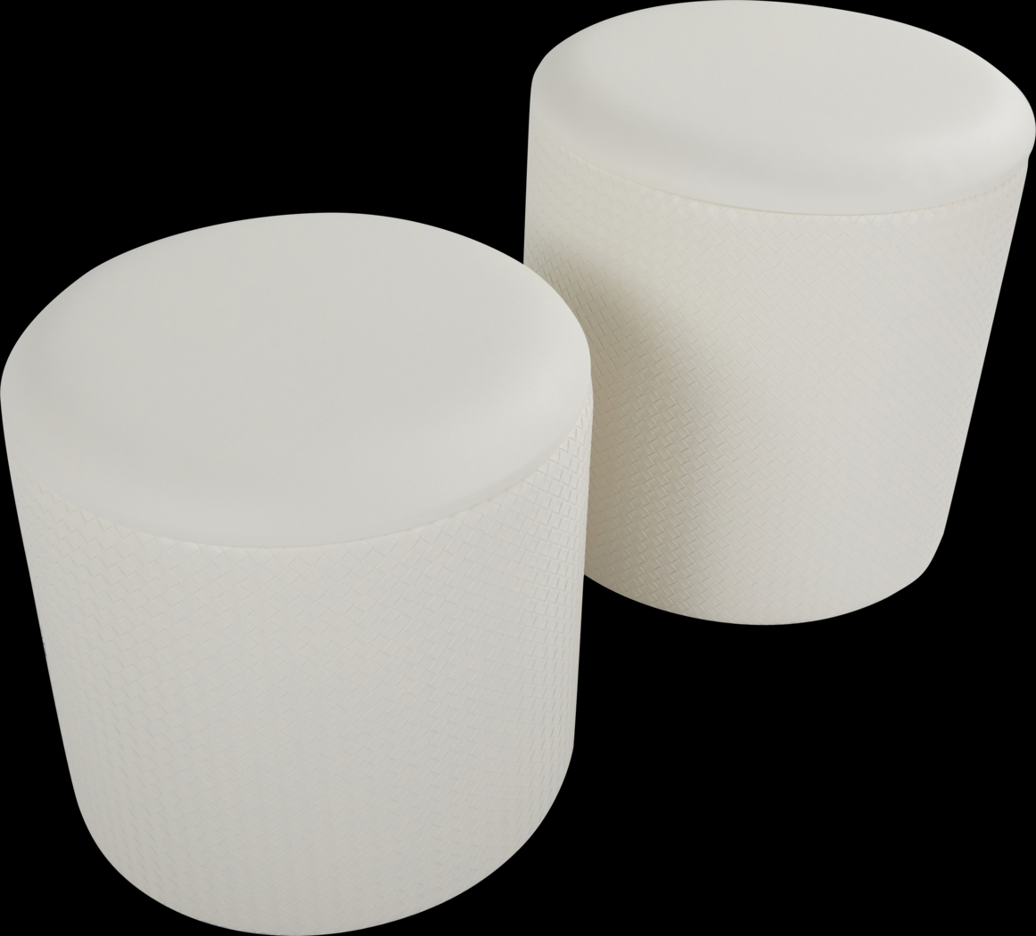 Clarinth Cream Ottoman, Set of 2 - Thumbnail - Image 1