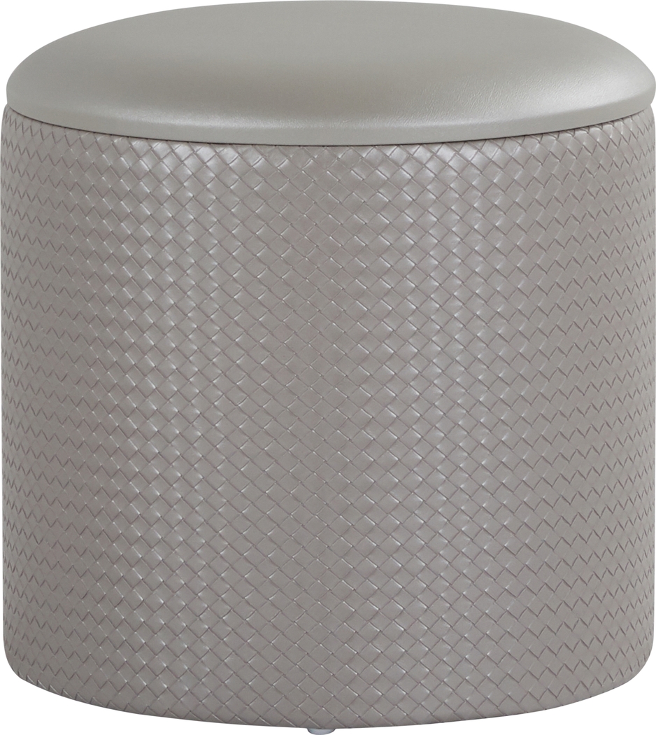 Clarinth Silver Ottoman, Set of 2 - Thumbnail - Image 4